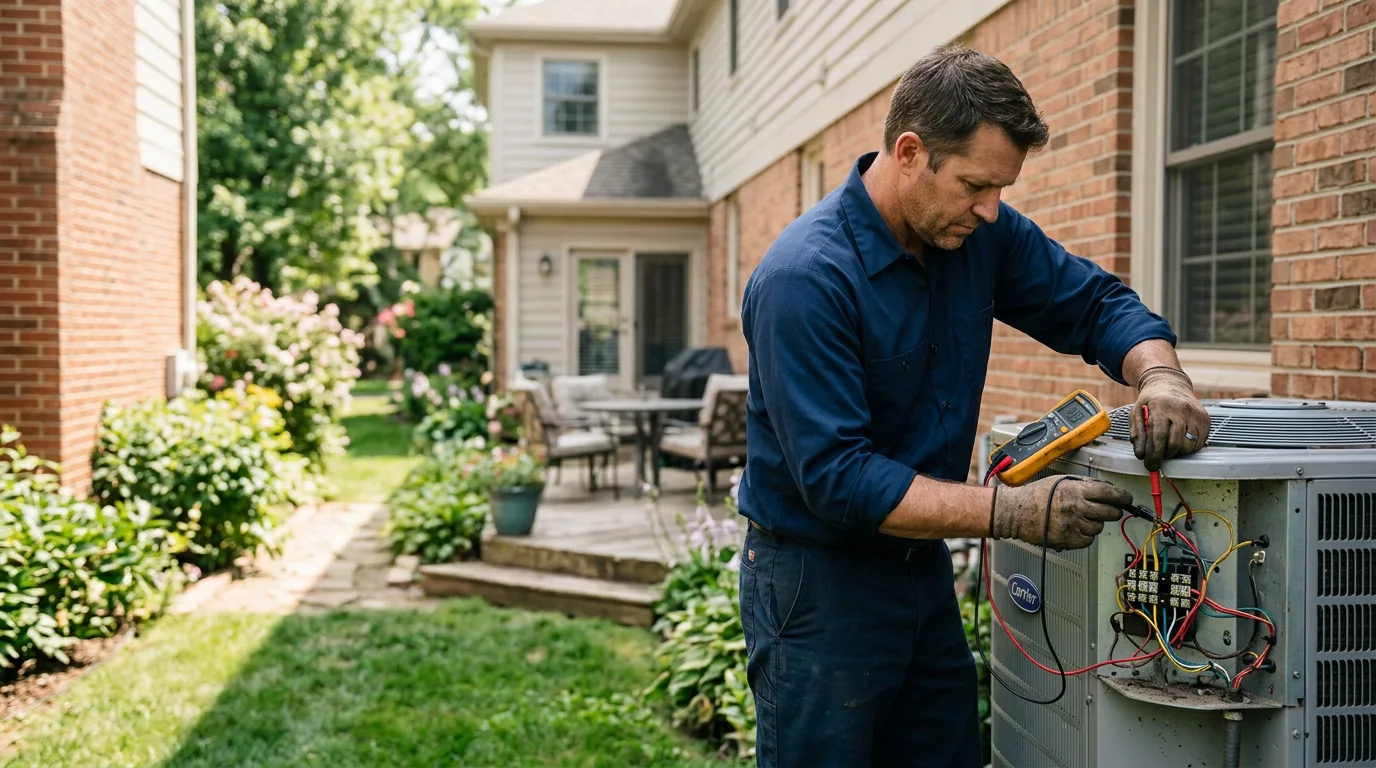 HVAC technician working near Potts Grove, PA